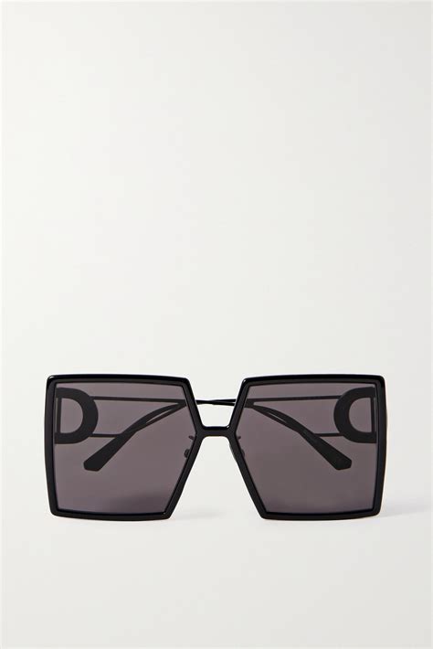 30Montaigne SU Oversized Black Square Sunglasses .